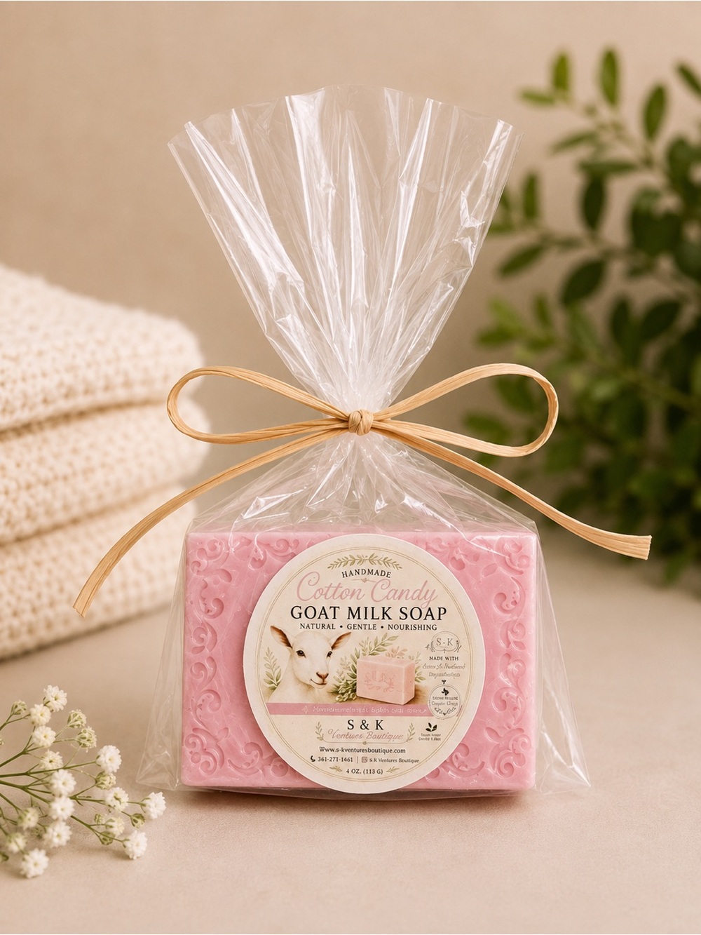 Cotton Candy Goat Milk Soap - Pink